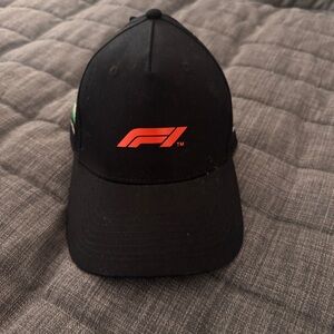 F1 Black Cap with Red Logo